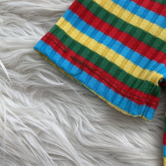 Zara | Multicolored Striped Ribbed Polo - Picture 8 of 13